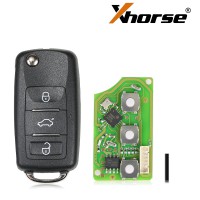 Hot Xhorse XKB510EN Universal Remote Key B5 Type 3 Buttons for VVDI VVDI2 Key Tool 5pcs/lot (WIRE REMOTE Key)