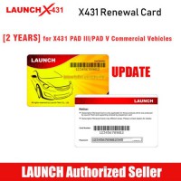 2 Years Update Services Launch X431 PAD III/PAD V (PAD 5) Software Renewal Card for Commercial Heavy Duty Trucks