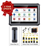 Launch X431 PRO 5 PRO5 Intelligent Scanner + Heavy Duty Truck Software License+Get Free Adapter Set Support Both Cars and Trucks