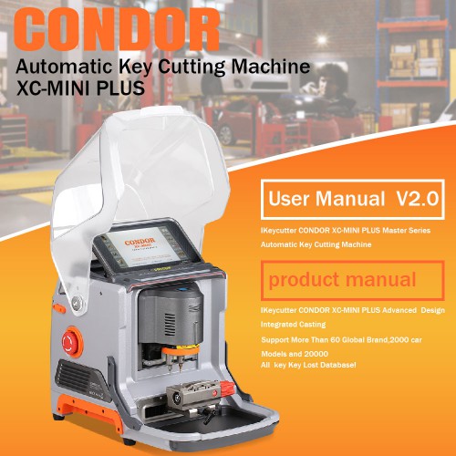 Xhorse Condor XC-Mini Plus with All key Key Lost Database Key Cutting Machine (Condor XC-MINI II) Master Series