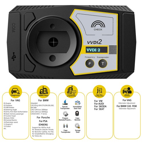 V7.3.6 Xhorse VVDI2 Full Kit with All 13 Software Activated OBD48 + 96bit 48 + MQB + BMW FEM/BDC for VW/Audi/BMW/PSA