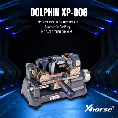 Xhorse Dolphin XP-008 XP008 Manual Key Cutting Machine for Special Keys, Double Bit Keys with Built-in Battery