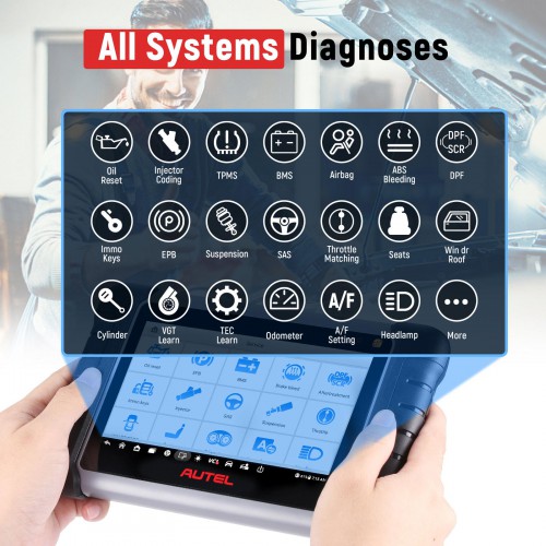 2024 AUTEL MaxiCOM MK808Z-TS Scanner Bidirectional Tool All Systems Diagnoses TPMS Relearn Programming Scanner with Bluetooth