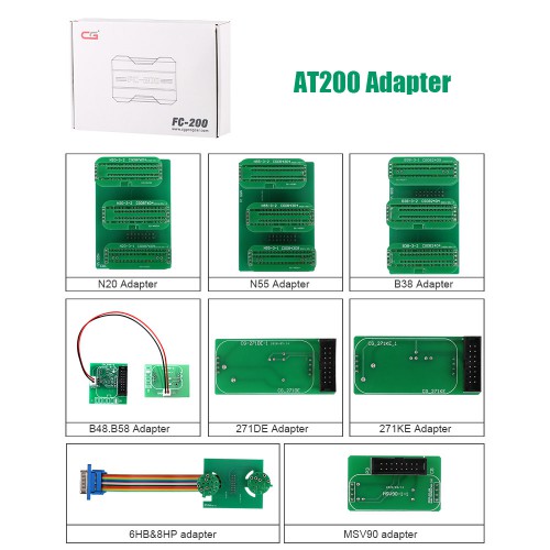 [US/EU/UK Ship] Full Version CG FC200 ECU Programmer with New Adapters Set 6HP & 8HP MSV90 N55 N20 B48 B58 +FC200-MPC5XX-P02-M230102 Adapter