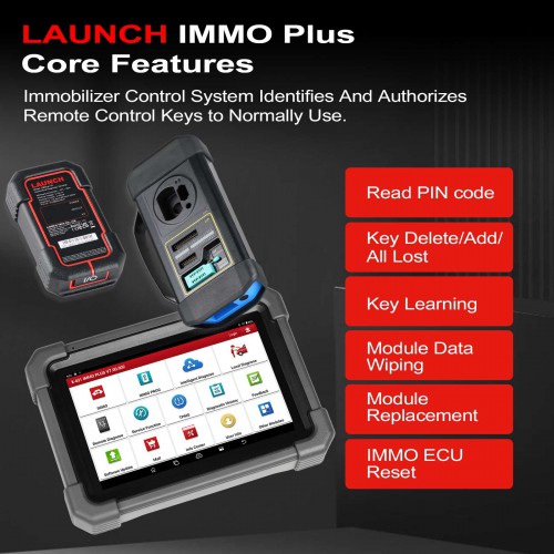 [Global Version] 2024 LAUNCH X431 IMMO PLUS Key Programmer IMMO Clone Diagnostics 3-in-1 Supports ECU Coding/Guide Function/FCA AutoAuth/CANFD Doip