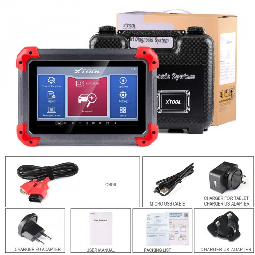 XTOOL D7 Diagnostic Tool Bi-Directional Tool with Full System 36+ Services Key Programming ABS Bleeding Injector Coding add ECU Coding