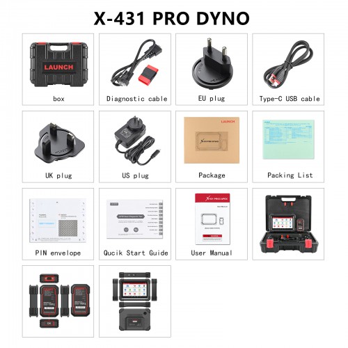 [Global Version] 2024 Launch X431 PRO DYNO Bidirectional Diagnostic Scanner Android 10 +64GB 37+ HOT Functions support CAN-FD & DoIP