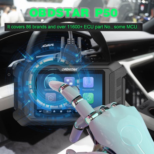 OBDSTAR P50 Intelligent Airbag Reset Tool Cover 86 Brands and Over 11600 ECU Part No. by OBD/ BENCH Support Battery Reset for Audi Volvo by BENCH