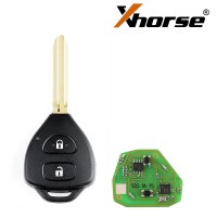 Hot XHORSE XKTO05EN Wired Universal Remote Key Toyota Style Flat 2 Buttons for VVDI VVDI2 Key Tool English Version 5pcs/lot (WIRE REMOTE Key)