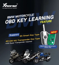 Xhorse BMW Motorcycle OBD Key Learning License Add Motor Key and AKL for VVDI2 and VVDI Key Tool Plus