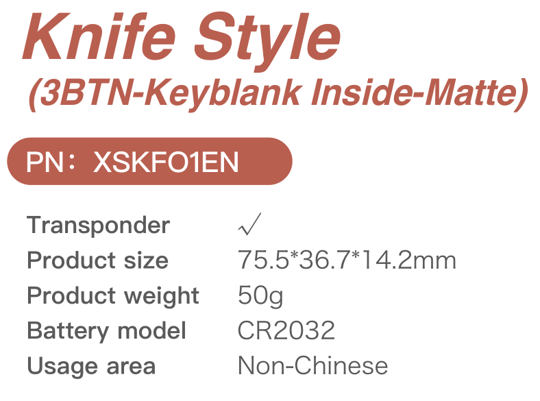 XSKF01EN Keyless specification